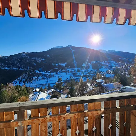 아파트 Havre De Paix Et Confort A Vercorin, Avec Vue Panoramique