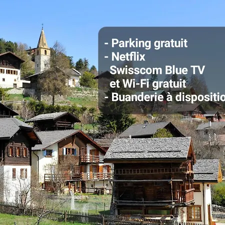 아파트 Havre De Paix Et Confort A Vercorin, Avec Vue Panoramique