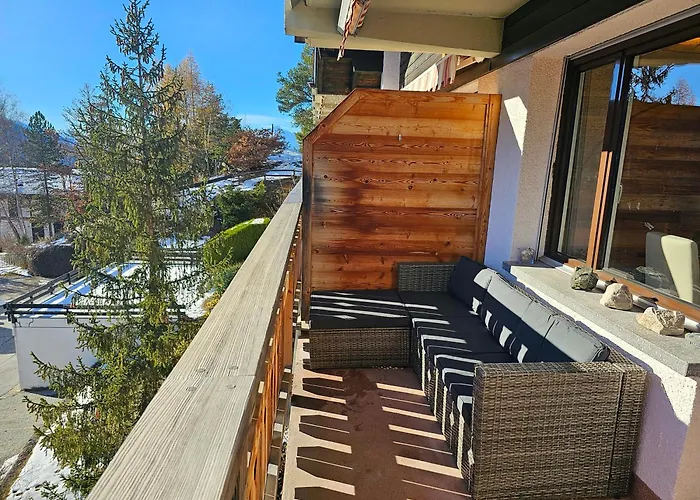 Apartman Havre De Paix Et Confort A Vercorin, Avec Vue Panoramique
